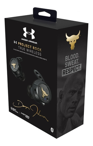 Auriculares in-ear gamer inalámbricos JBL Under Armour UA Project Rock UAFLASHROCK black