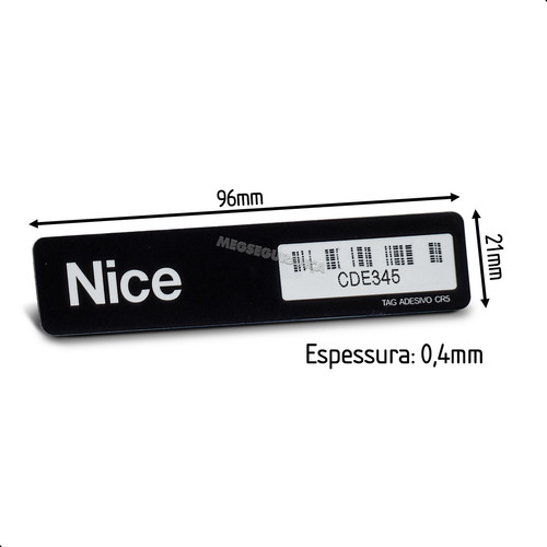 Etiqueta adhesiva para vehículo Linear-HCS Nice Peccinin CR5-a de 915 MHz