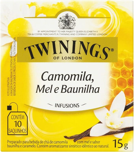 Chá Twinings Camomila, Mel e Baunilha Kit 3 Caixas 10 Un 30 Sachês