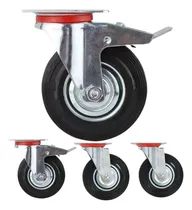 Comprar Set 2 Ruedas Giratorias Con Freno + 2 Giratorias 5 Pulgadas