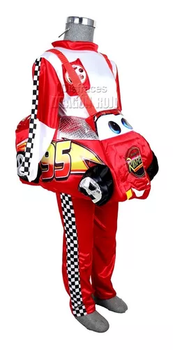 Disfraz Tipo Cars Rayo Mcqueen Para Niño Con Traje De Piloto