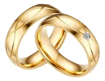 Comprar Anillos De Matrimonio Alianzas All Luxury Bañado Oro 18k Aro