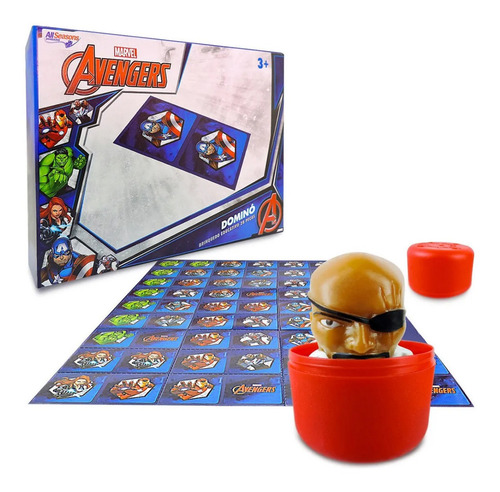 Boneco Mashems Nick Fury Vingadores + Dominó Cartonado