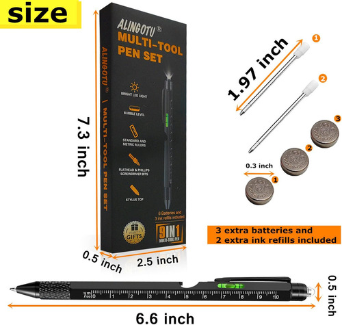 Bolígrafo Multiherramienta 9 En 1, Regalos Para Hombres/papá
