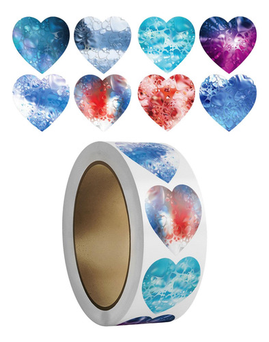 4 Paquete De 2-4 Pegatinas De Corazón De 500x, 4 Piezas