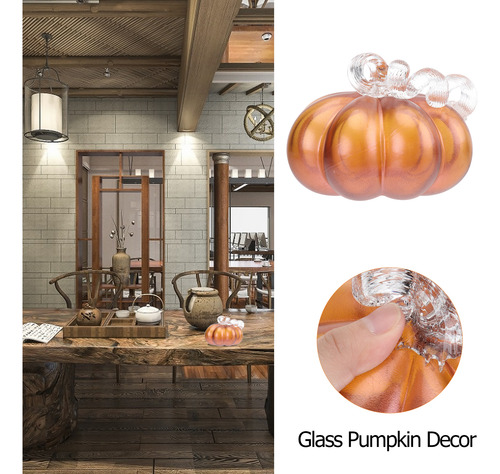 Adorno De Calabaza Con Forma De Farol De Cristal