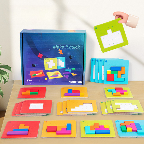 Juego De Mesa Infantil Bloques De Colores Puzzles