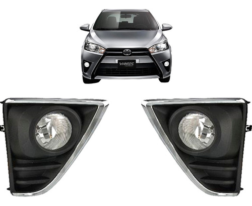 Neblineros Para Toyota Yaris Hatchback 2014-17 Kit Halogeno