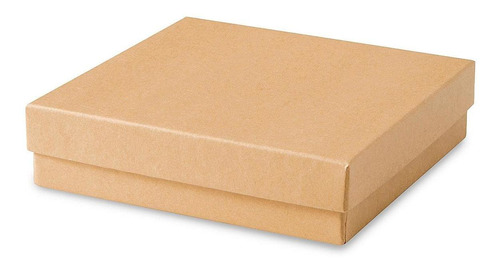Cajas Para Joyas - 10x10x3cm, Kraft - 100/paq