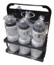 Comprar Canasto Porta Caramañolas Con 6 Botellas Plegable.negro\u002Fbco.