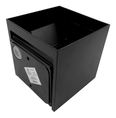 Imagen 3 de 5 de Lampara Muro Led Exterior Cubo Negro 6w Cálido Boomer Box