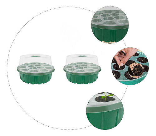Caja De Plántulas Propagator Con 13 Orificios, Ajustable, 2
