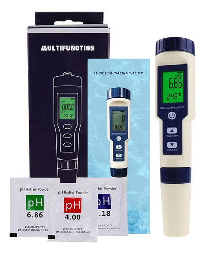 Tds/ec/ph/salinidad/medidor De Temperatura Probador De Calid