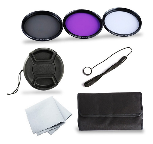 Kit Filtros Uv Cpl Fld Cámara Réflex Foto Profesional 67mm