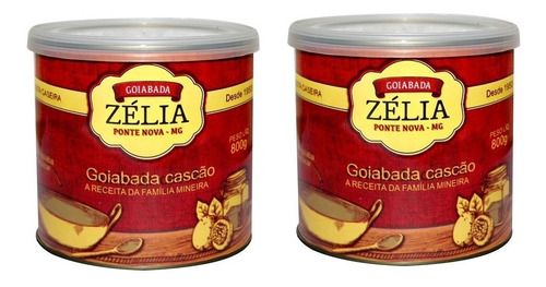 Kit 2 Goiabada Cascão Cremosa Zelia 800g A Melhor