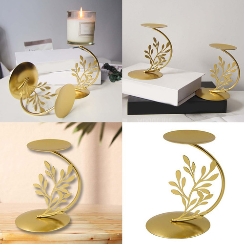 Soporte Para Velas De Oro,romántico Elegante,diseño