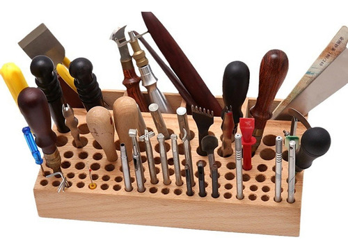 Estante Para Herramientas Artesanales De Cuero, Soporte De