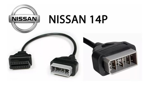 Cable Obdii Nissan Obd1 14 Pin A 16 Pin Obd2 Para Escaner