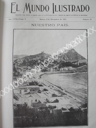 Portada Antigua 1911 Puerto De Mazatlan Sinaloa