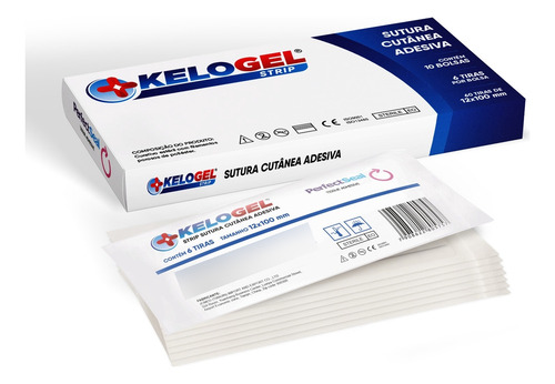 Kelogel Strip Sutura Cutânea Adesiva Com 60 Tiras 12mmx100mm