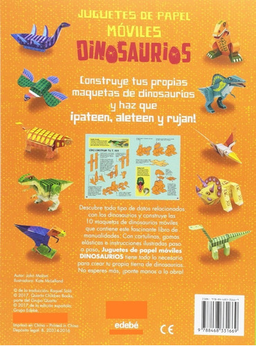 Juguetes De Papel Moviles Dinosaurios - Malam,john
