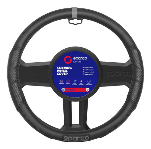 Funda Cubre Volante Forro De Timon Sparco Sps104bkgr