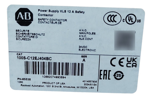 Allen Bradley 100s-c12ej404bc Contactor De Seguridad