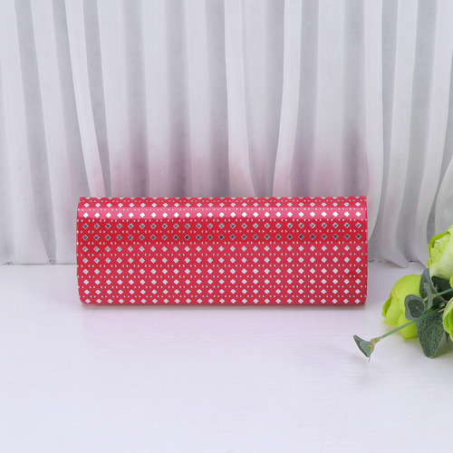 Funda Para Gafas Con Diseño De Rombos Rojos Y Azules, 2 Unid