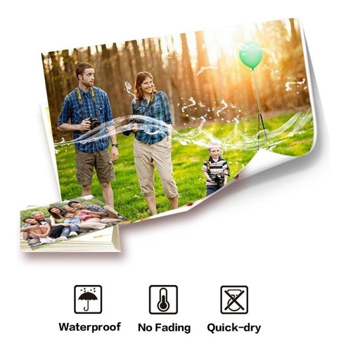 Imagen 3 de 4 de Papel Sticker Adhesivo Brillante X 50 Hojas X 5 Paquetes