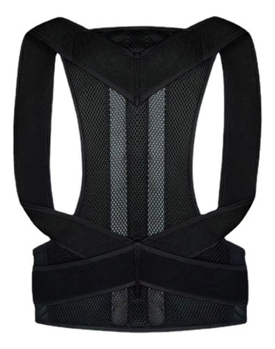 Corrector Postura Para Hombres Y Mujeres Con Placa Soporte Negro L