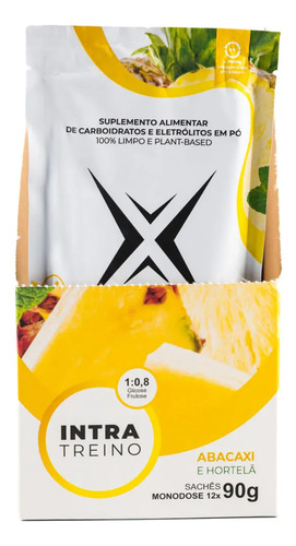 Xtratus Intratreino Natural Abacaxi E Hortelã -12 Sachês 90g