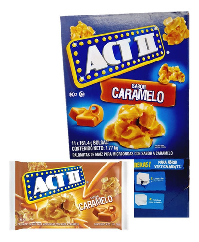 Crispetas Para Microondas Actii Caramelo X 11 Uds