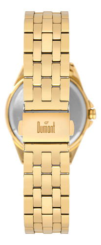 Kit Relógio Dumont Feminino Dourado - Du2035moh/k4x Fundo Champagne