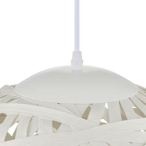 Lampara Colgante Candelabro De Techo 1 Luz 16'' Estructura Blanco