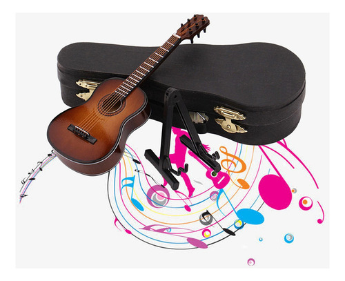 Mini Guitarra Con Soporte Y Estuche Para Niños