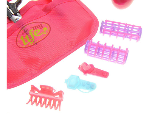 Juego De Salón De Belleza Rosa Para Niñas Kit De Peluquería