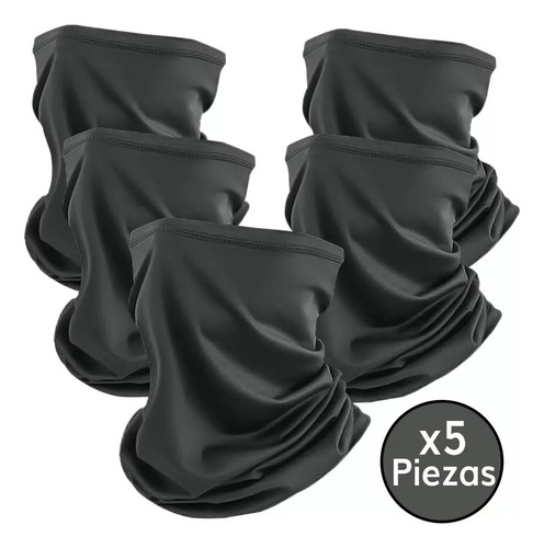 Kit 5 Pasamontañas Militar Táctico Motociclista Abrigador Color Negro Diseño de la tela Liso