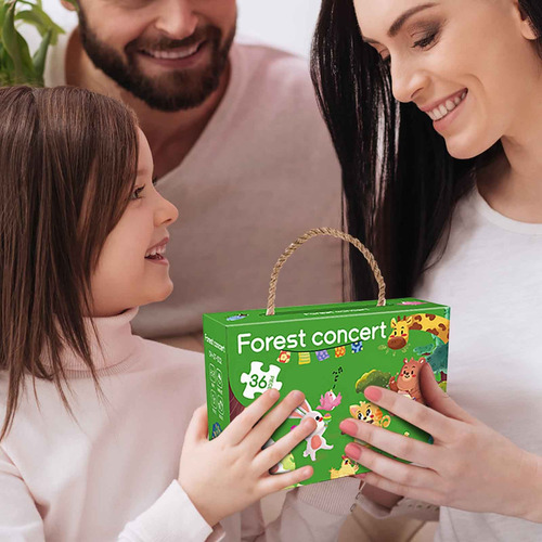 Caja De Regalo De Papel Con Forma De Rompecabezas Para Niños