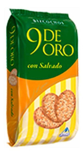 Pack X 18 Unid. Bizcochos  Salvado 200 Gr 9 De Oro G Pro