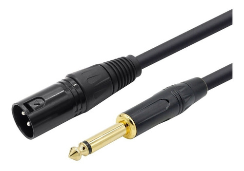 Cable Audio Xlr Macho A Plug De 1/4 6,5 Mm Mono De 1 Metro