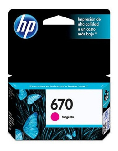 Cartucho Hp 670 Deskjet Ink Advantage 3525 Original Magenta