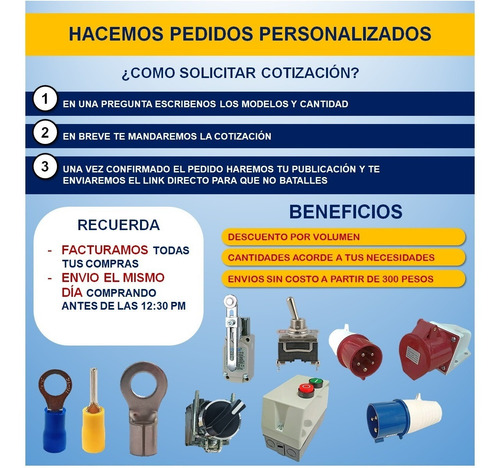 Enchufe Industrial Superficial Rojo 3p+n+t 16a 220v - 440v