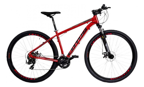 Bicicleta Aro 29 Cairu Lotus Nitro 21 Marchas Freio A Disco Cor Vermelho Com Preto Tamanho Do Quadro 17.5 Mtb