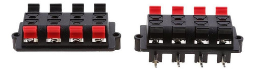 // Terminales De Altavoz Tipo Push 8 Vías 2 Filas