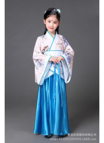 Vestido Tradicional Chino Antiguo Hanfu Para Niñas