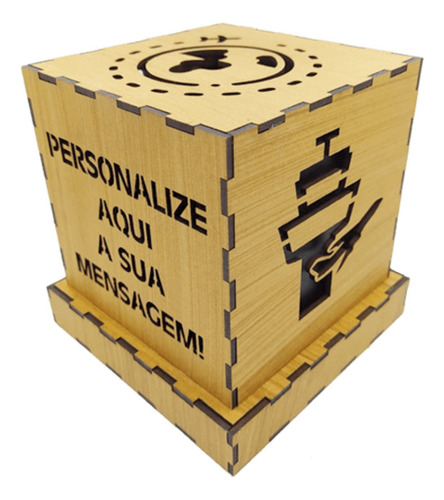 Presente Luminária Personalizado Criativo Namorada Aeromoça Cúpula Cedro Estrutura Cedro