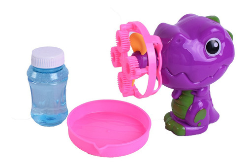 Burbujero Dinosaurio Con Accesorio El Duende Azul Color Violeta