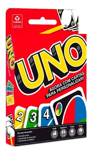 Jogo De Cartas Baralho Uno 114 Cartas Original Mattel Copag