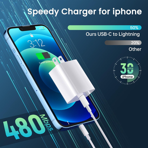 Cargador Usb C 20w Con Cable De 1.8m Para iPhone 14pro