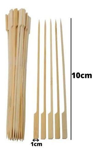 Pinchos Madera Broche 10 Cm. Hamburguesas, Catering X 100 U.